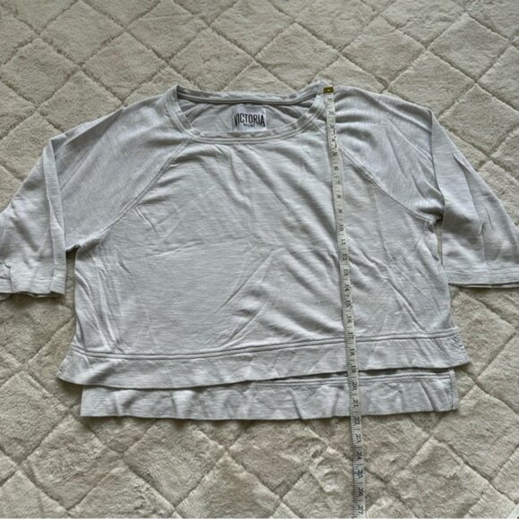 Victoria's Secret sport | Cream & Gray Boxy Pullover Sweater | Size Extra Small - Picture 10 of 10